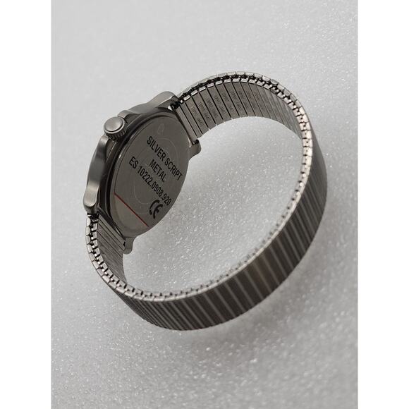 ESPRIT multi language Babylon Babel 6 o'clock day date Silver Stretch Band Watch - Picture 7 of 12